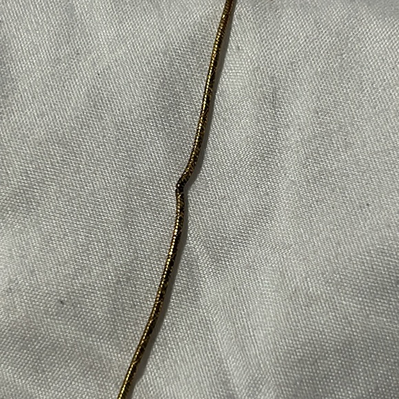 Elegant Gold Costume Necklace with Faux Diamonds - Picture 3 of 5